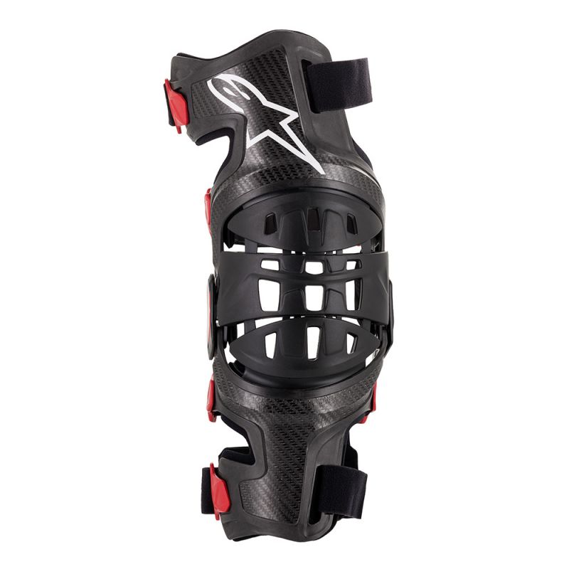 Alpinestars Bionic-10 Black Red Carbon Left Knee Brace Size XL-XXL