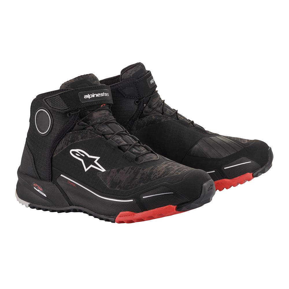 Alpinestars CR-X Drystar Riding Black Camo Red Size US 13