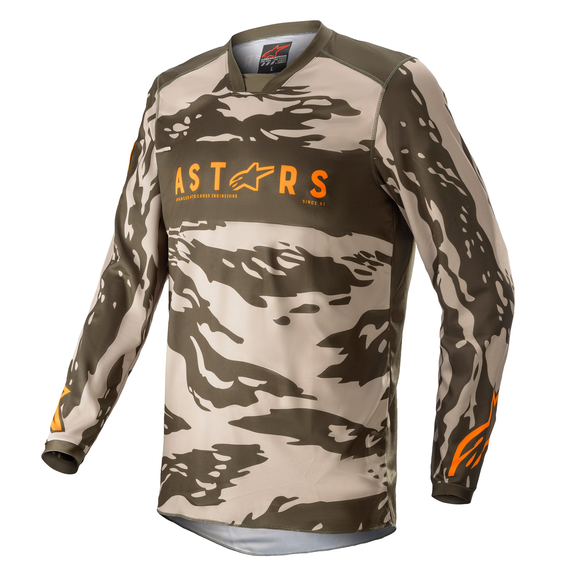 Alpinestars Racer Tactical Jersey Military Sand Camo Tangerine S