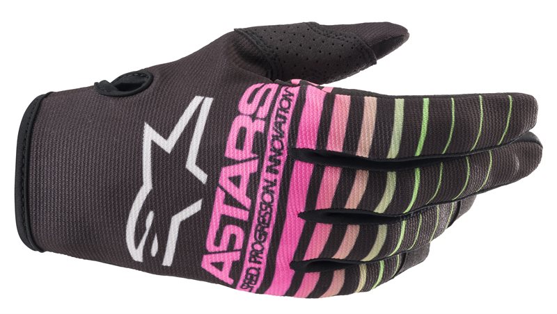 Alpinestars Radar Gloves Black Green Neon Pink Fluo S