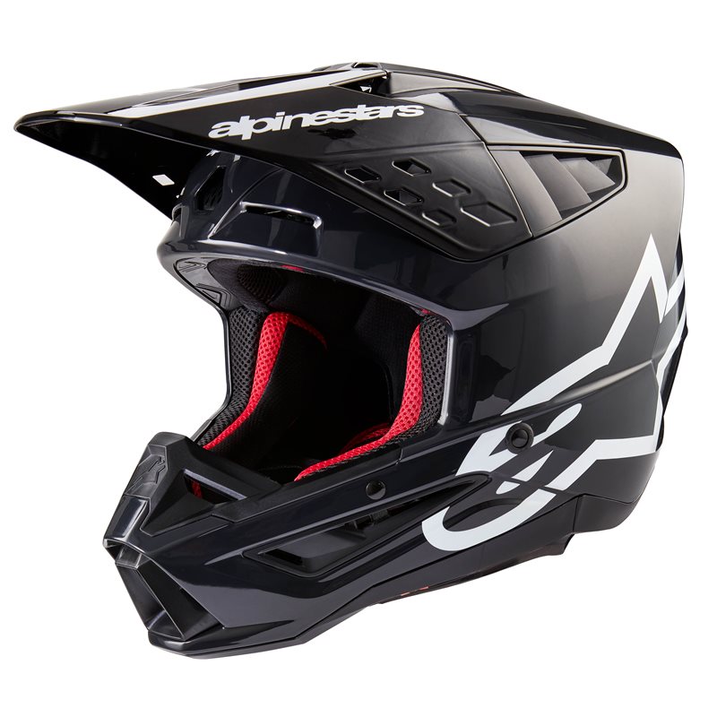 Alpinestars S-M5 Corp Helm ECE 22.06 Dunkelgrau Glänzend Größe 2XL