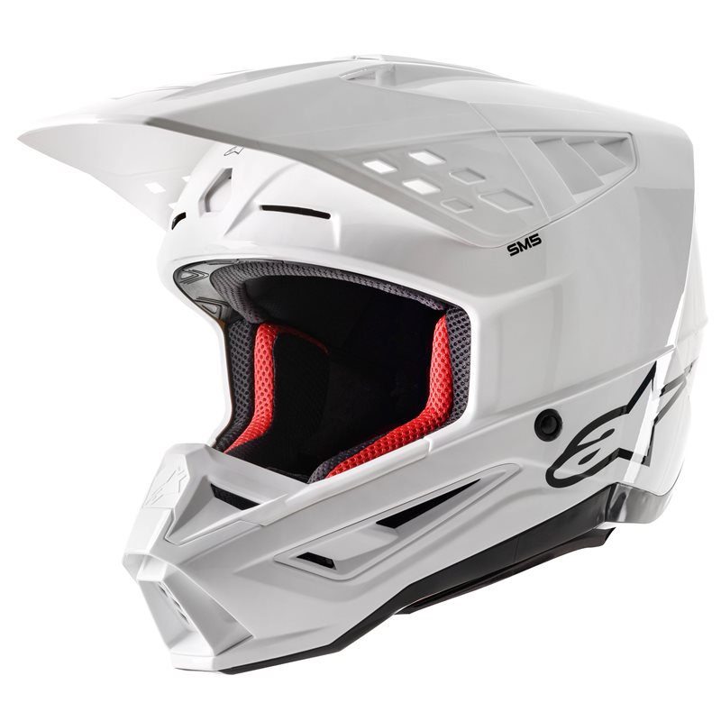 Alpinestars S-M5 Solid Helm ECE 22.06 Weiß Glänzend Größe L