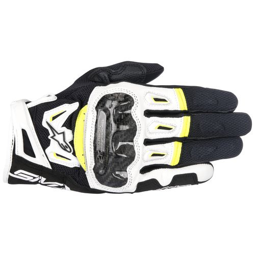 Alpinestars SMX-2 Air Carbon V2 Gants Noir Blanc Jaune L