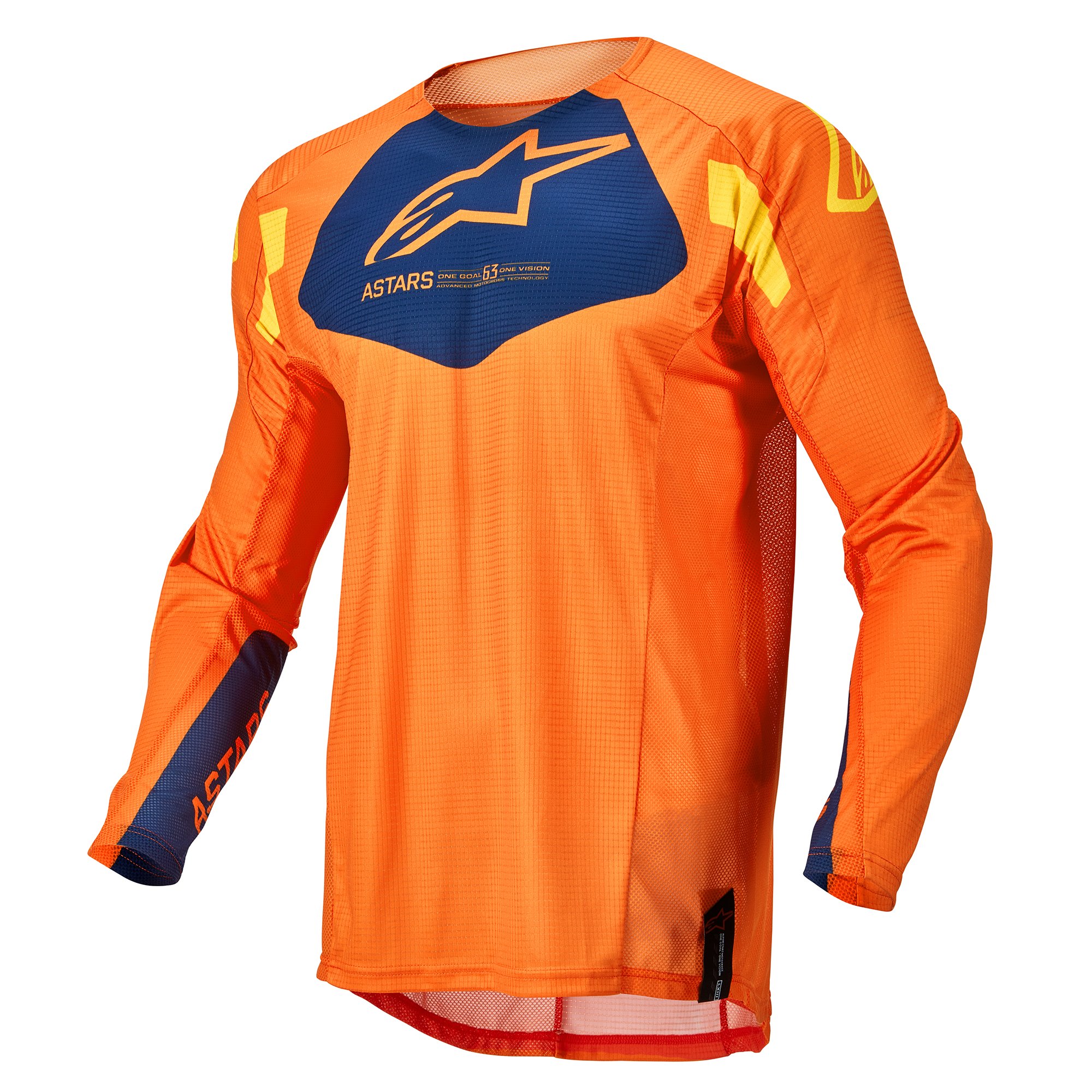 Alpinestars Techstar Factory Jersey Orange Dark Blue Warm Yellow S