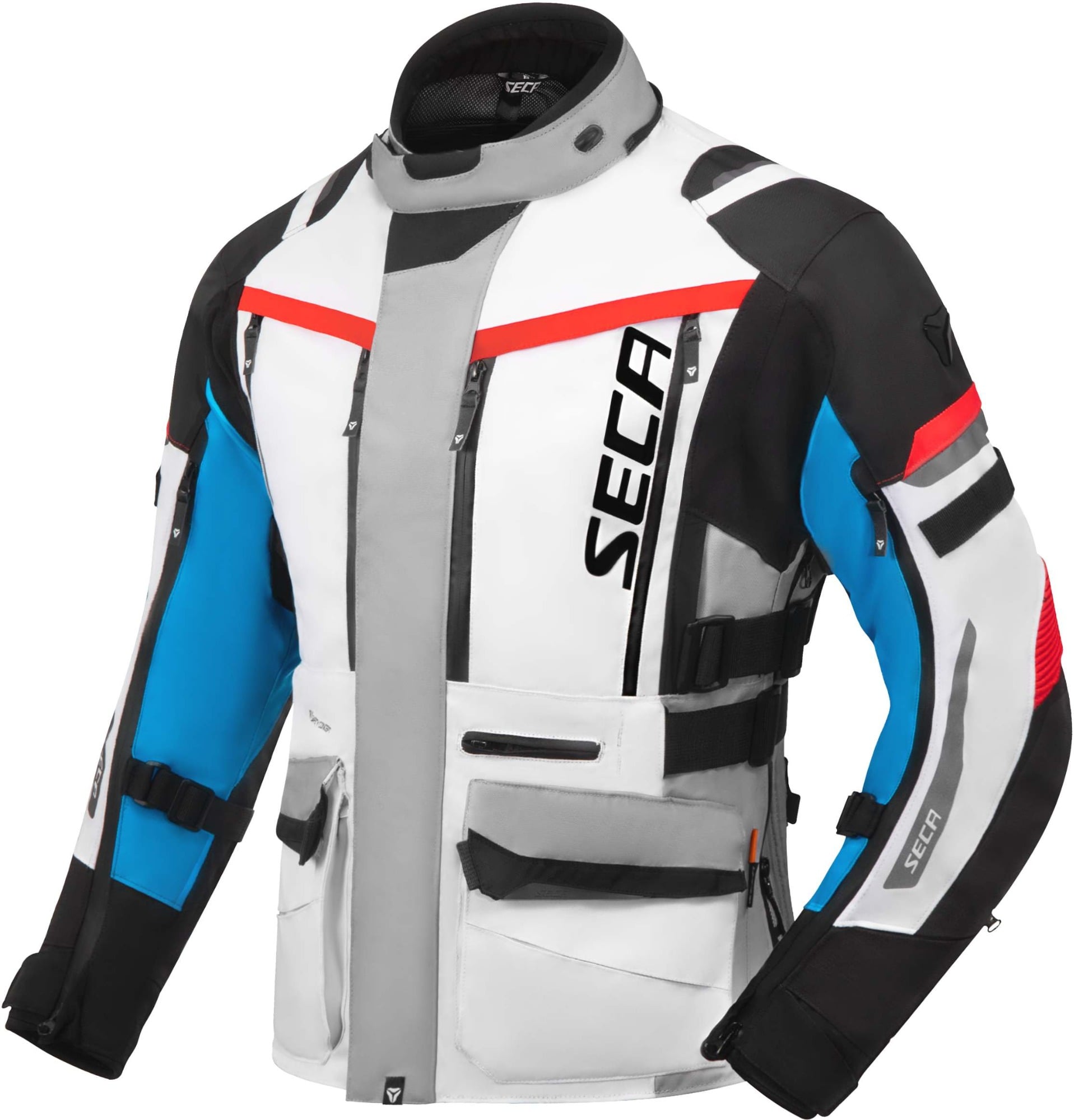 Photos - Motorcycle Clothing Seca Arrakis III Blue Grey Red Waterproof Textile Jacket M Size