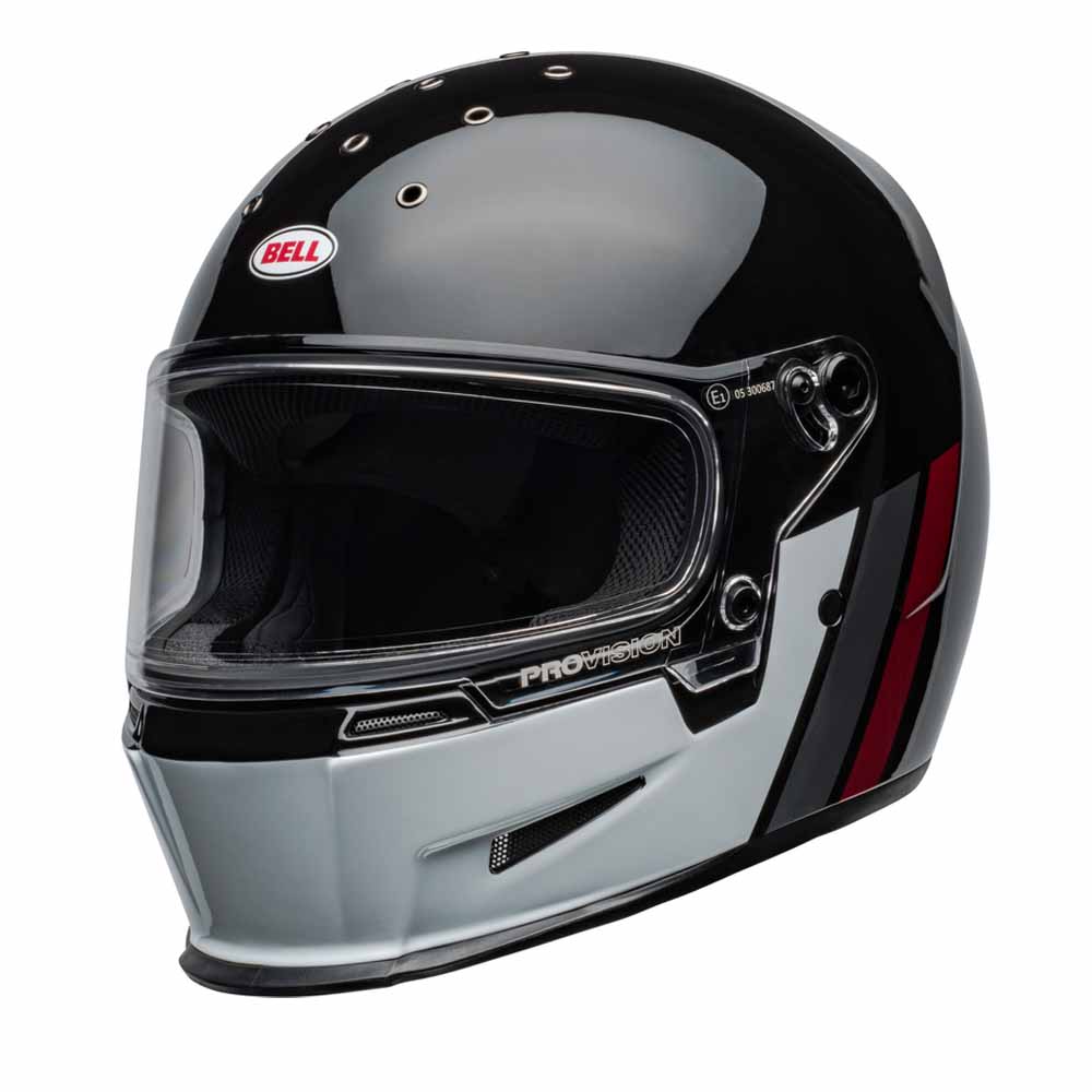 Bell Eliminator Black White Full Face Helmet Größe M