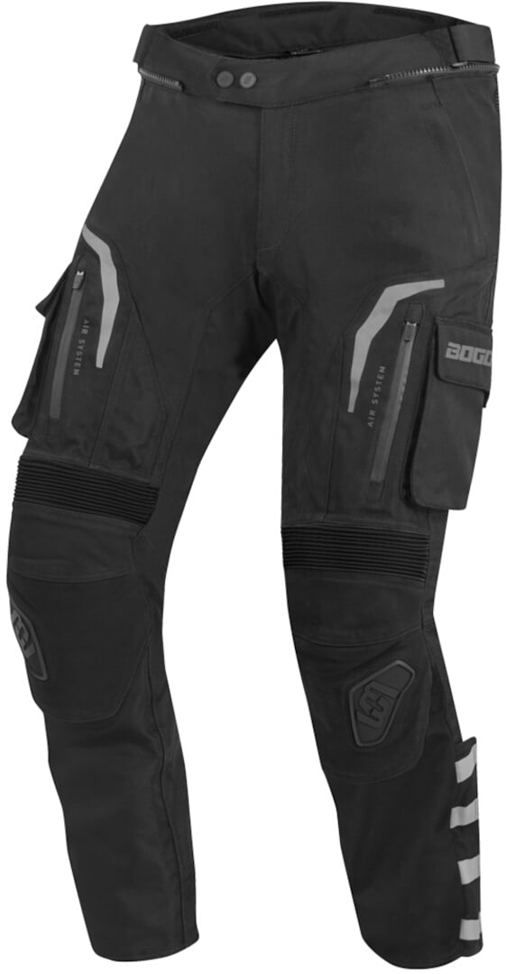 Bogotto Explorer-Z Wasserdichte Schwarz Motorrad Leder-/Textilhose Größe XS