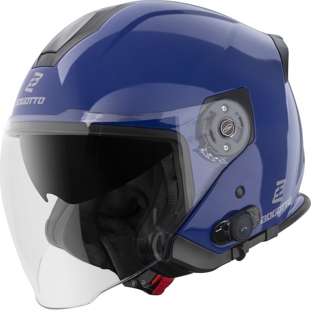 Bogotto H586 BT Solid Bluetooth Jet Helmet Size XL