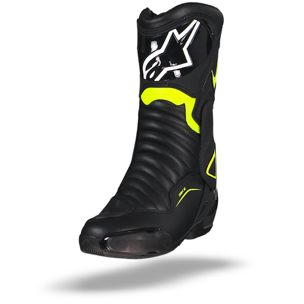 Alpinestars SMX-6 V2 Bottes De Moto Noir Jaune Fluo 39