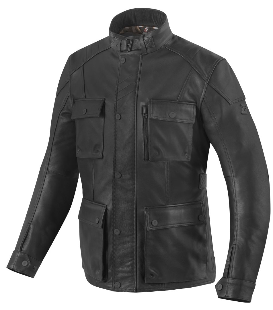 Bogotto Bristol NG Motorrad Lederjacke Schwarz Größe XS