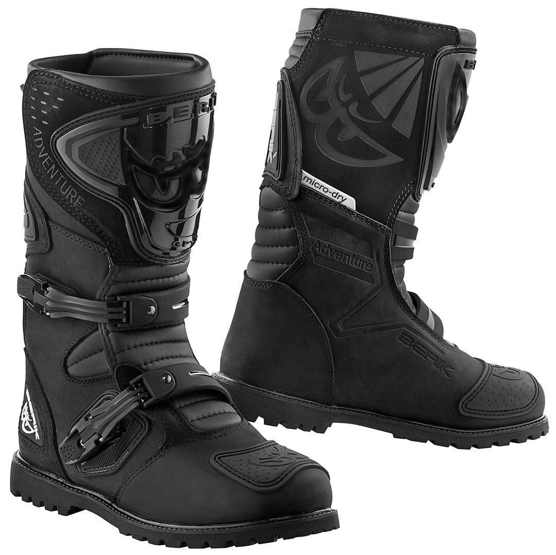 Berik All Terrain Adventure Black Waterproof Motorcycle Boots Size 40