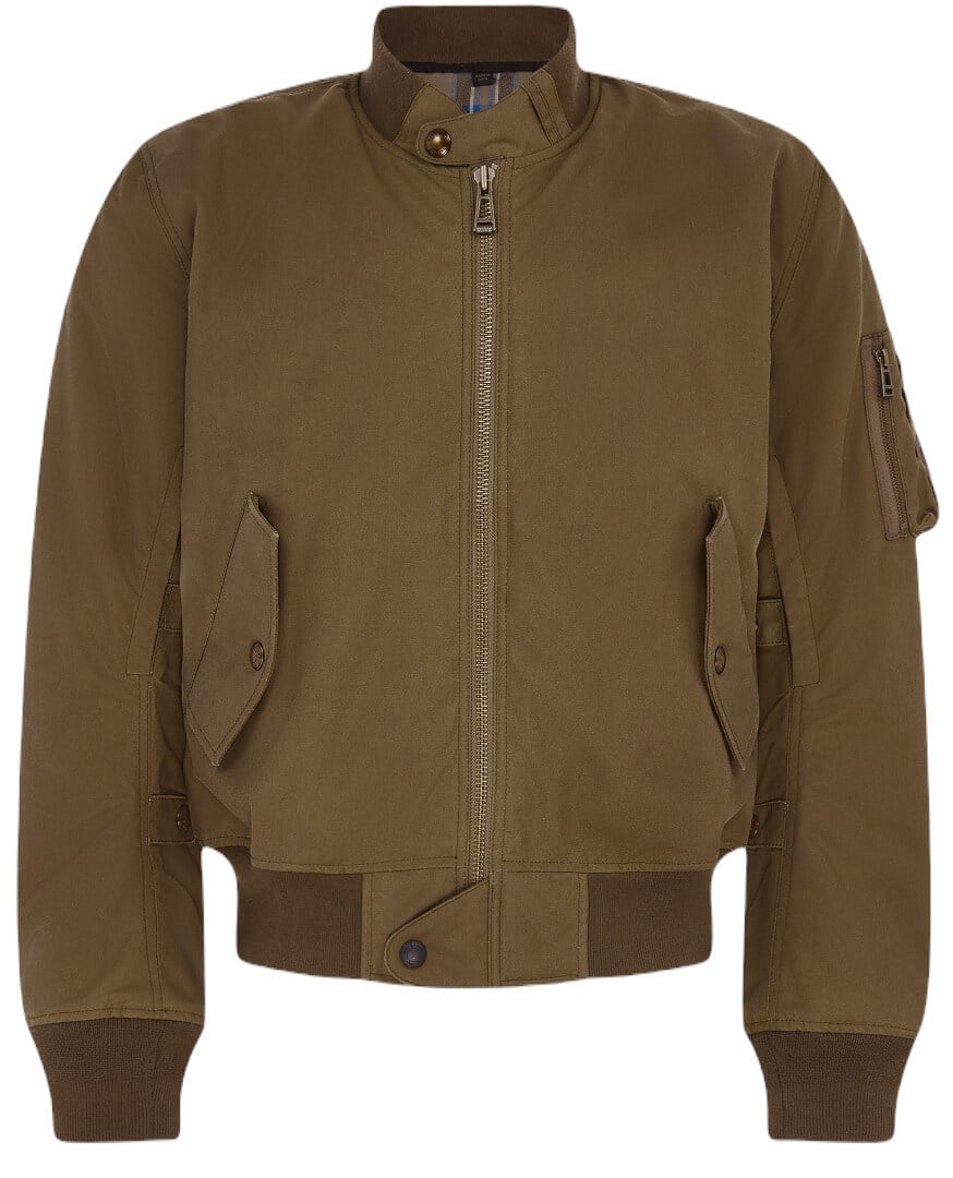 Belstaff Brecon Oliv Gewachste Jacke Größe M