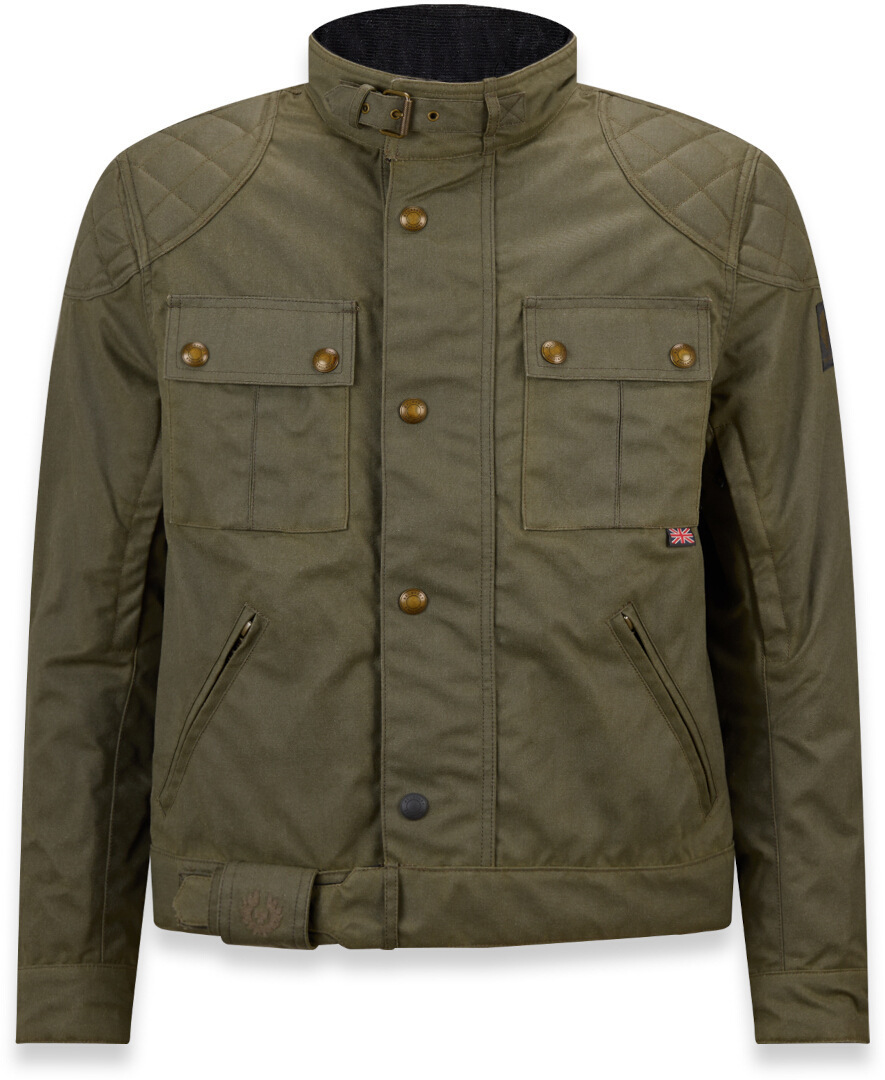 Belstaff Brooklands Oliv Gewachste Jacke Größe 3XL