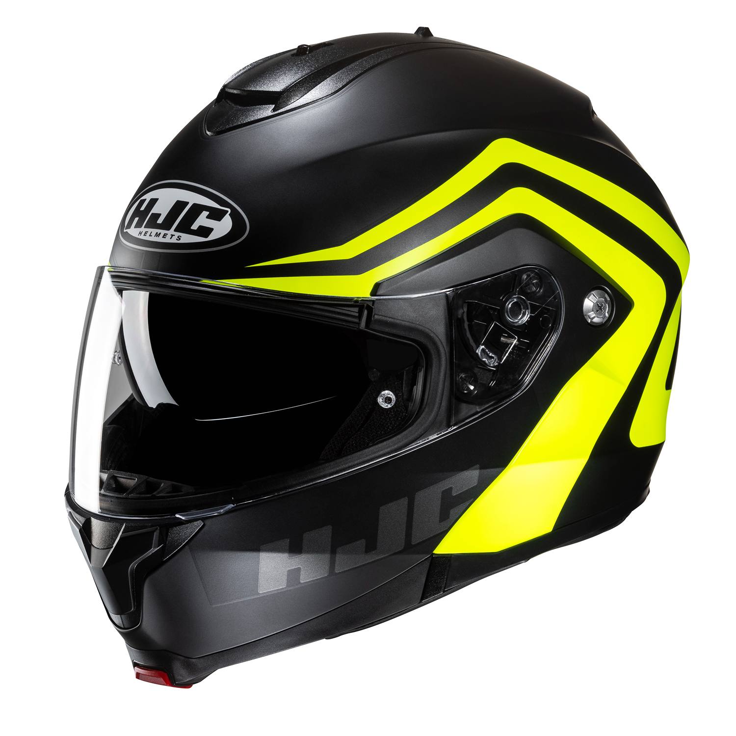 Photos - Motorcycle Helmet HJC C91N Nepos Black Yellow Modular Helmet Size S