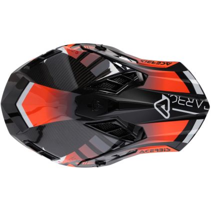 Acerbis Steel Carbon Black Orange Motocross Helmet - Chromeburner