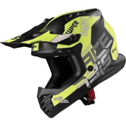 Acerbis Profile Junior Matt Black Yellow Kids Motocross Helmet