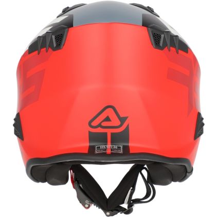 Acerbis Jet Aria Graphic Grey Matt Red Jet Helmet - Chromeburner
