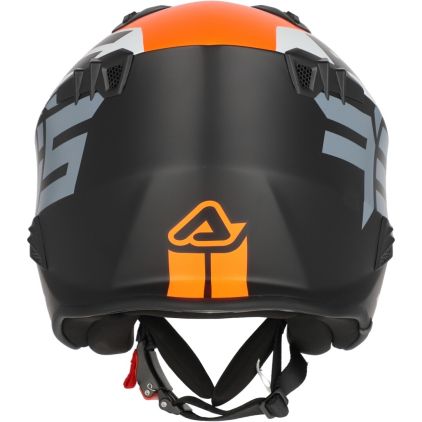 Acerbis Jet Aria Graphic Matt Black Orange Jet Helmet - Chromeburner