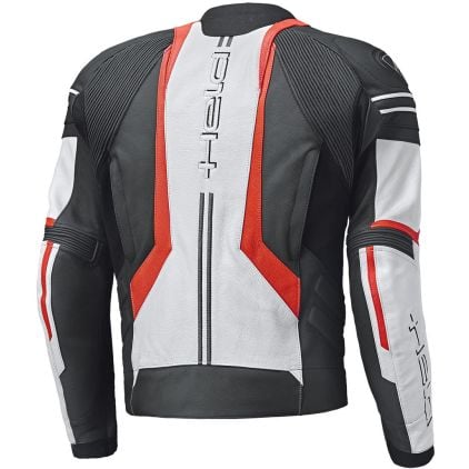 Held Street 3.0 White Red Leather Jacket - Chromeburner