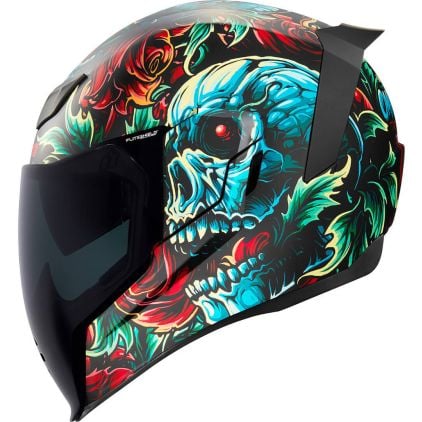 Icon Airflite Omnicrux MIPS Helmet Black Red Blue - Chromeburner