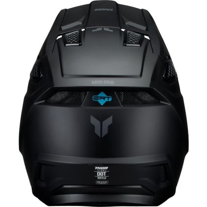 Thor Fleet Blackout Matt Black Motocross Helmet - Chromeburner