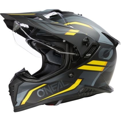 O'NEAL A-SRS Spike Matt Black Grey Yellow Adventure Full Face