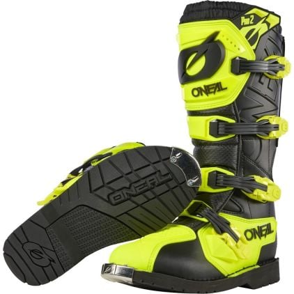 O'NEAL Rider Pro 2 Black Neon Yellow Motocross Boots - Chromeburner