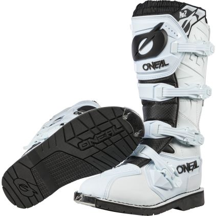 O'NEAL Rider Pro 2 White Motocross Boots - Chromeburner