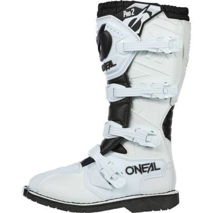O'NEAL Rider Pro 2 White Motocross Boots - Chromeburner