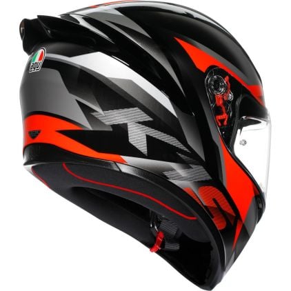 AGV K1 S Fastlap Black Grey Red Full Face Helmet - Chromeburner