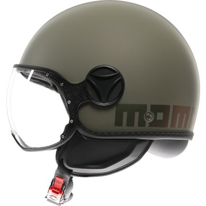 Momodesign FGTR Classic Flip Matt Green Jet Helmet - Chromeburner