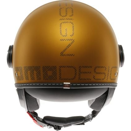Momodesign FGTR Evo Hip Matt Ocher Jet Helmet - Chromeburner
