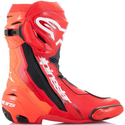 Alpinestars Supertech R Vented Boots Bright Red Red Fluo