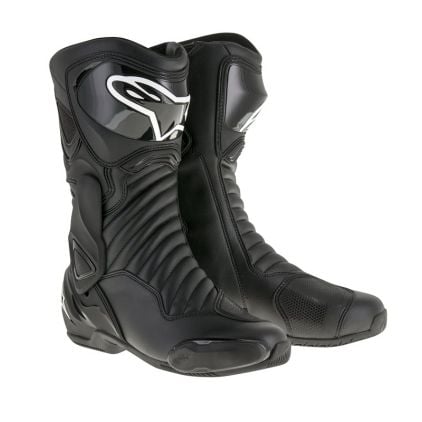Alpinestars SMX-6 V2 Boots Black Black Motorcycle Boots - Chromeburner