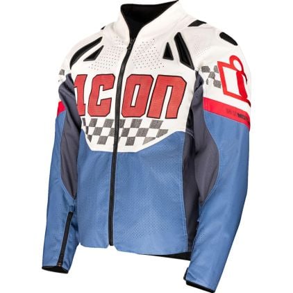 Icon Contra 3 Hero perforated Motorcycle Textile Jacket - Chromeburner