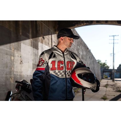 Icon Contra 3 Hero perforated Motorcycle Textile Jacket - Chromeburner