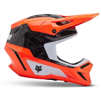 FOX V3 RS Infinite MIPS Orange Motocross Helmet - Chromeburner