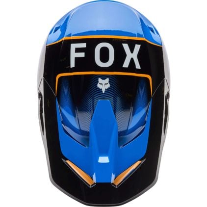 FOX V1 Collect Blue Orange Motocross Helmet - Chromeburner