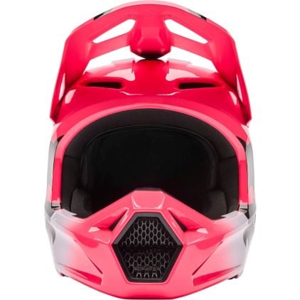 FOX V1 Shield Pink Motocross Helmet - Chromeburner