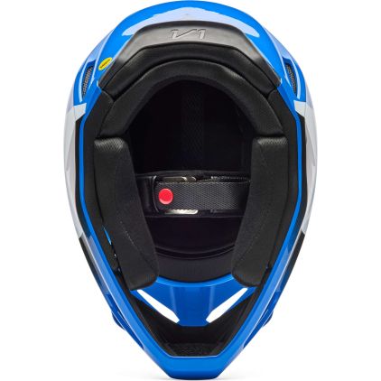 FOX V1 Youth Shield Blue Kids Motocross Helmet - Chromeburner