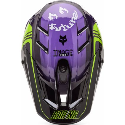 FOX V3ヘルメット FOX V3 RS Image Phantom LE Purple Green Motocross Helmet