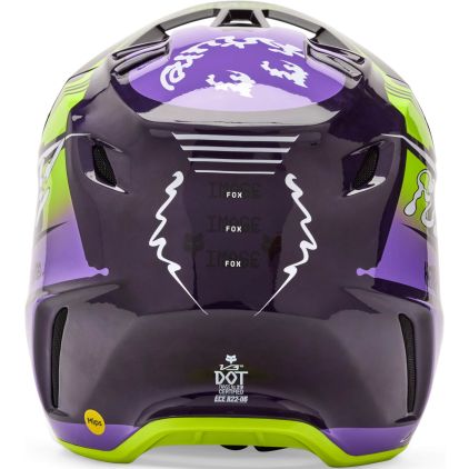 FOX V3 RS Image Phantom LE Purple Green Motocross Helmet