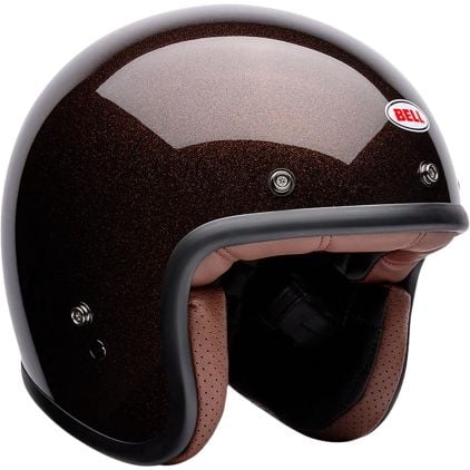 Bell Custom 500 Flake Jet Helmet - Chromeburner