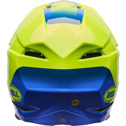 グリーンペイパッ カーズ、ヘルメット レプリカ、イエロー/ブルー Bell Moto-10 MIPS Fade Motocross Helmet - Chromeburner