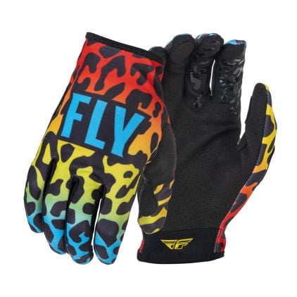 FLY Racing Lite S.E. Exotic Gloves Red Yellow Blue