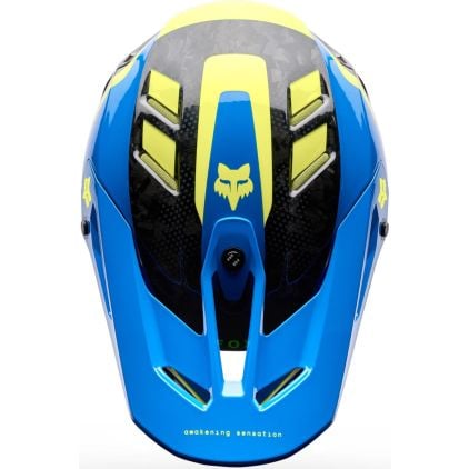 FOX V3 RS Tactile Carbon Motocross Helmet - Chromeburner