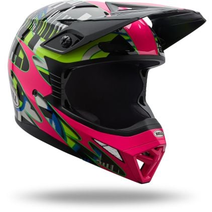 bell bike helmet visor Full-9 4-Stripe + Mouthpiece Kit - Matte Yellow/Black | MTB Visor | Adult | One Size and unparalleled versatility 510 Visor