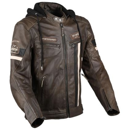 DIFI Detroit 3 Motorcycle Leather Jacket - Chromeburner