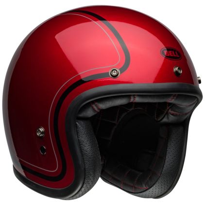 bell 500 helmet large red flake Bell Custom 500 Chief Candy Red Jet Helmet