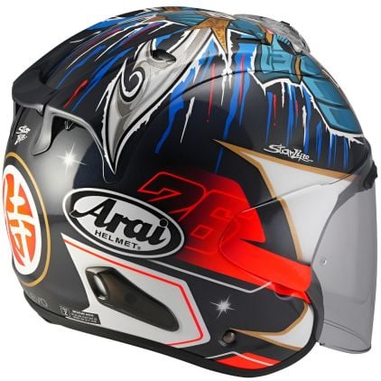 Arai SZ-R EVO Pedrosa Shogun Jet Helmet - Chromeburner